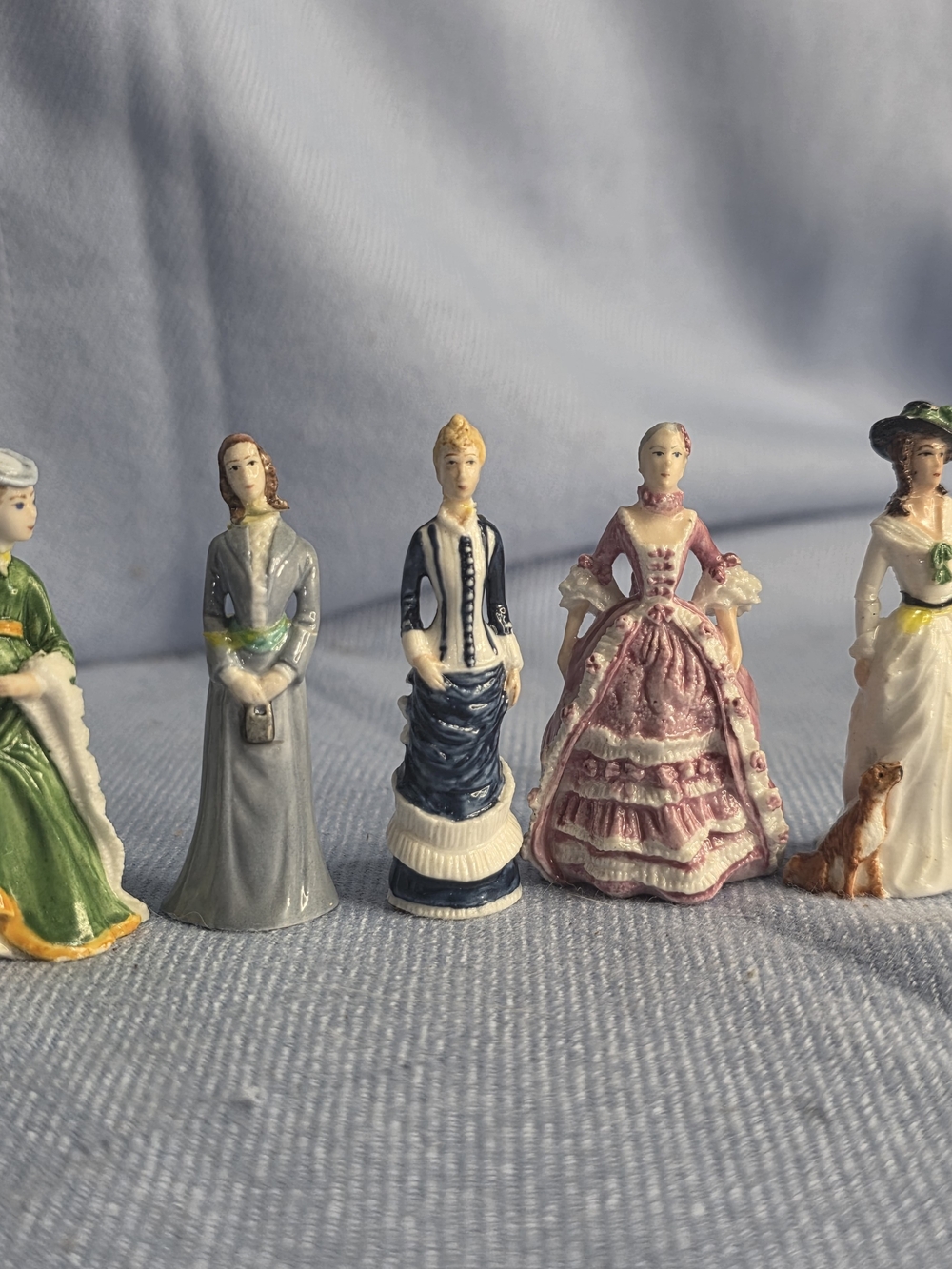 1983 Franklin Porcelain Ladies of Fashion Miniature Figurines Lot of 10 As-Is